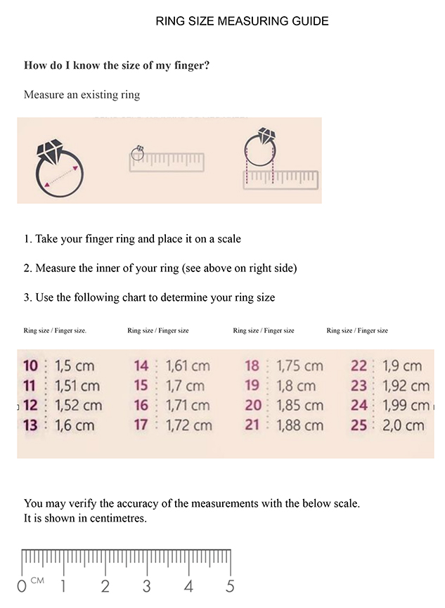 Size Guide – Victoria's Jewellery