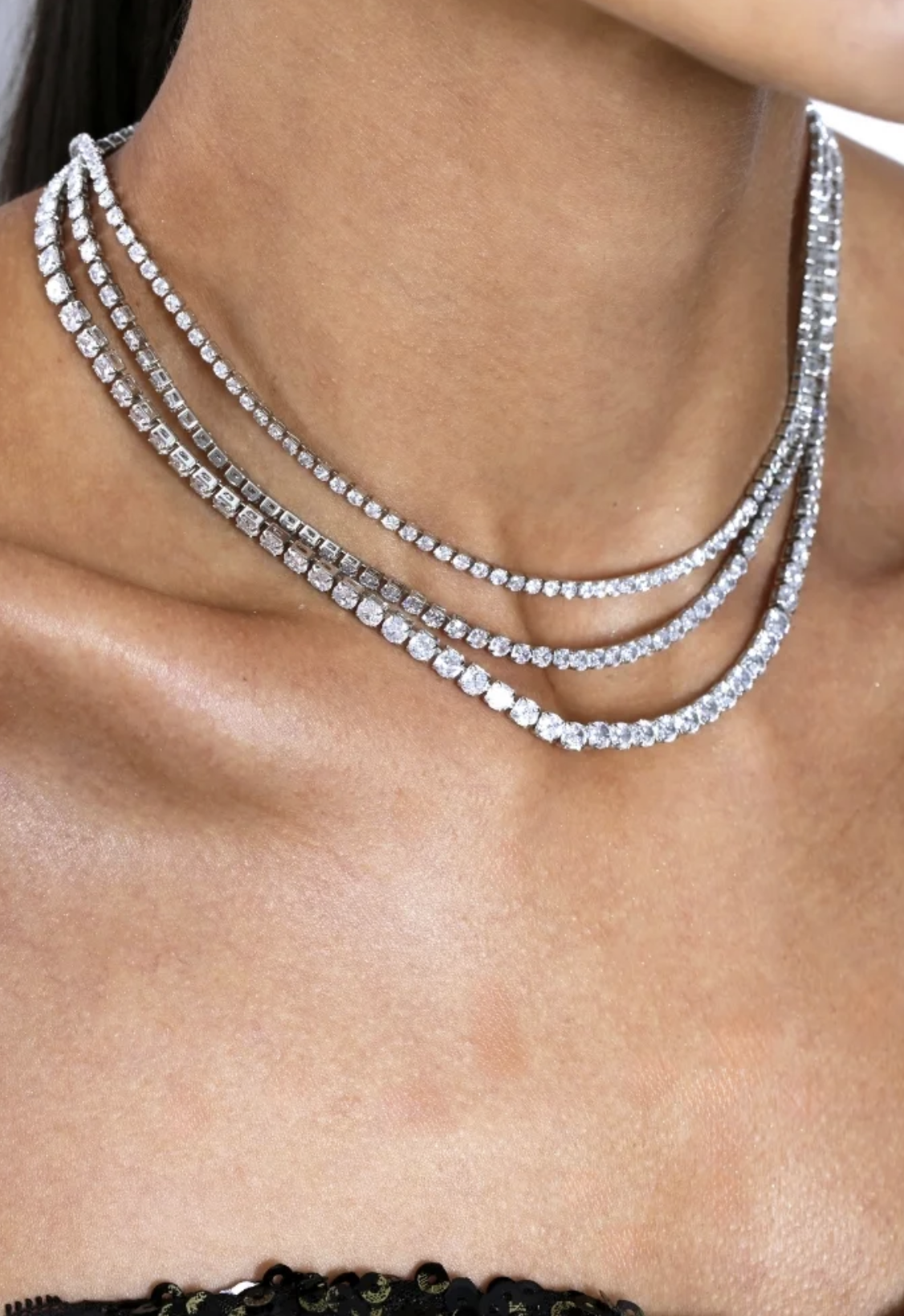 Tennis chocker necklace 2.5mm - Image 2