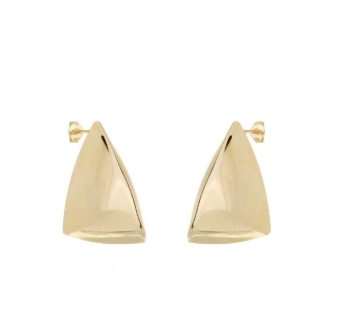Geometric golden glow earrings