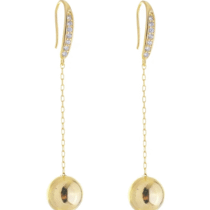 Drop ball golden glow earrings
