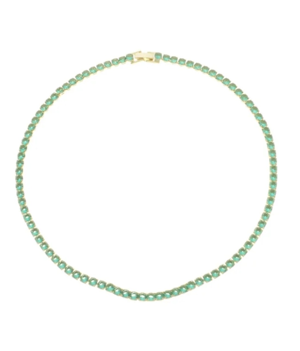 Tennis Turmaline necklace 3.0mm - Image 4