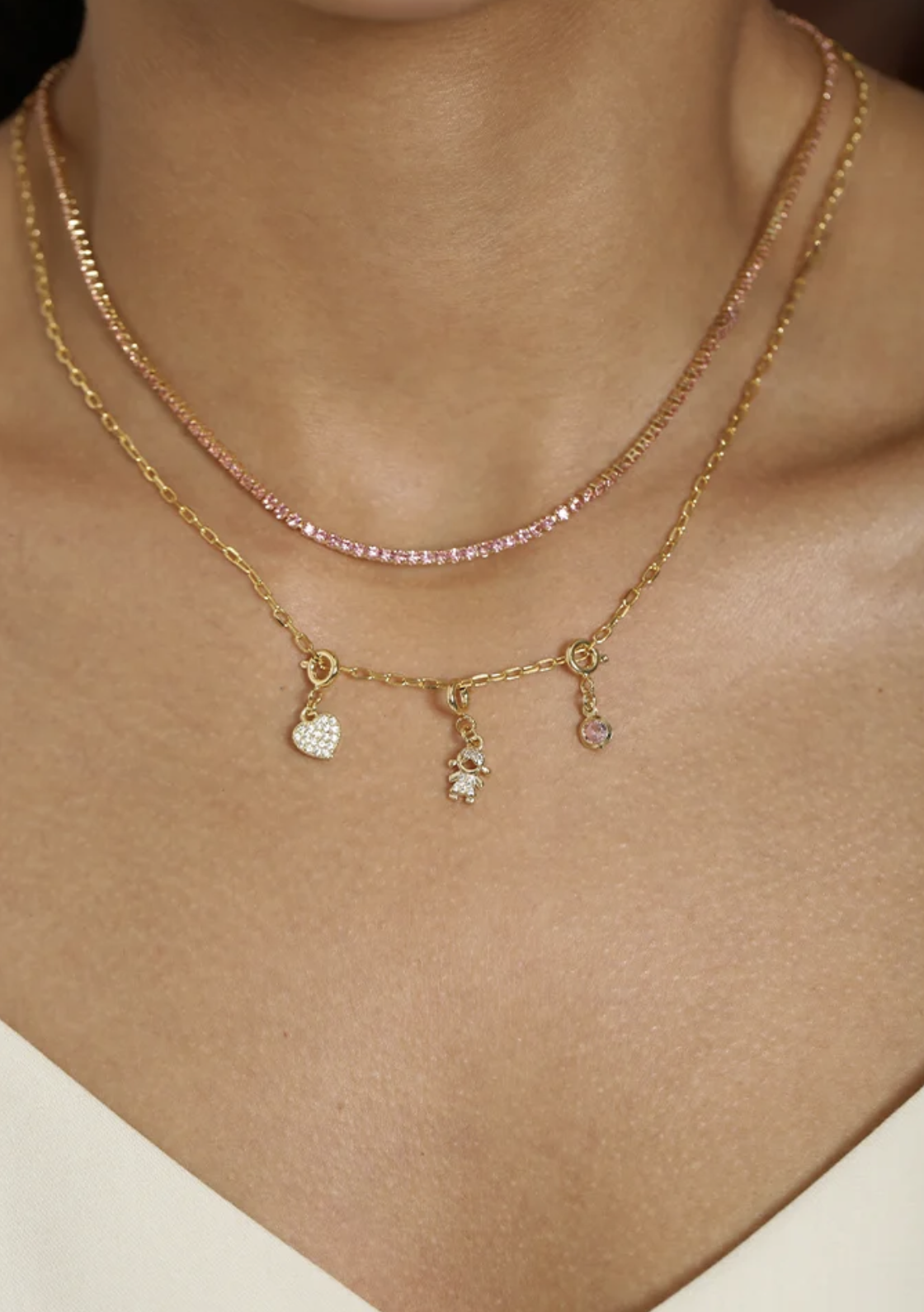 Tennis Kunzita necklace 2.0mm