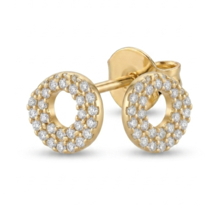 Circle stud earrings