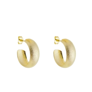 Gold Texture Small Hoops earrings