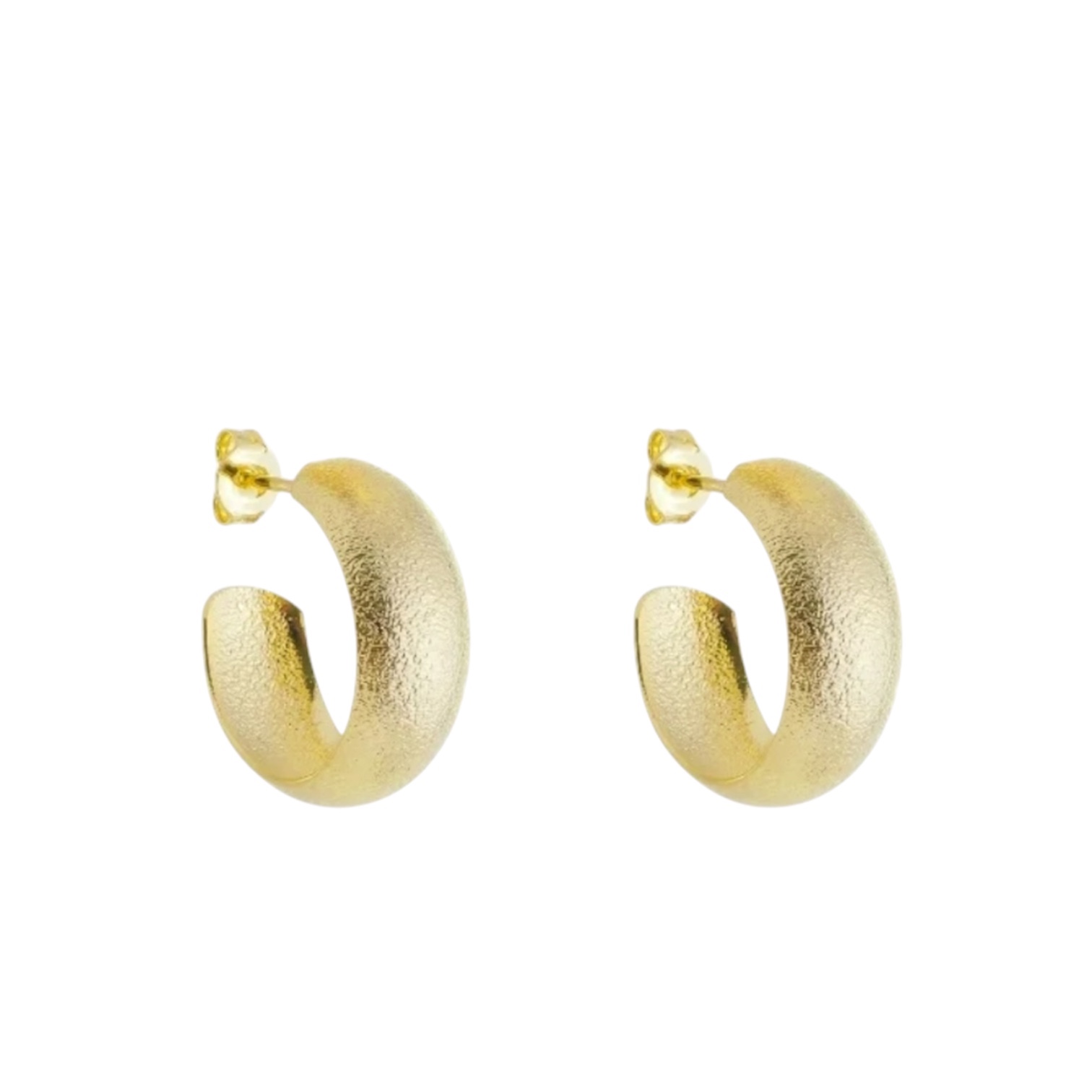 Gold Texture Small Hoops earrings