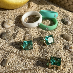 Turmaline set earrings and necklace