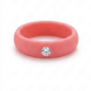 Sunny silicone ring Peach color