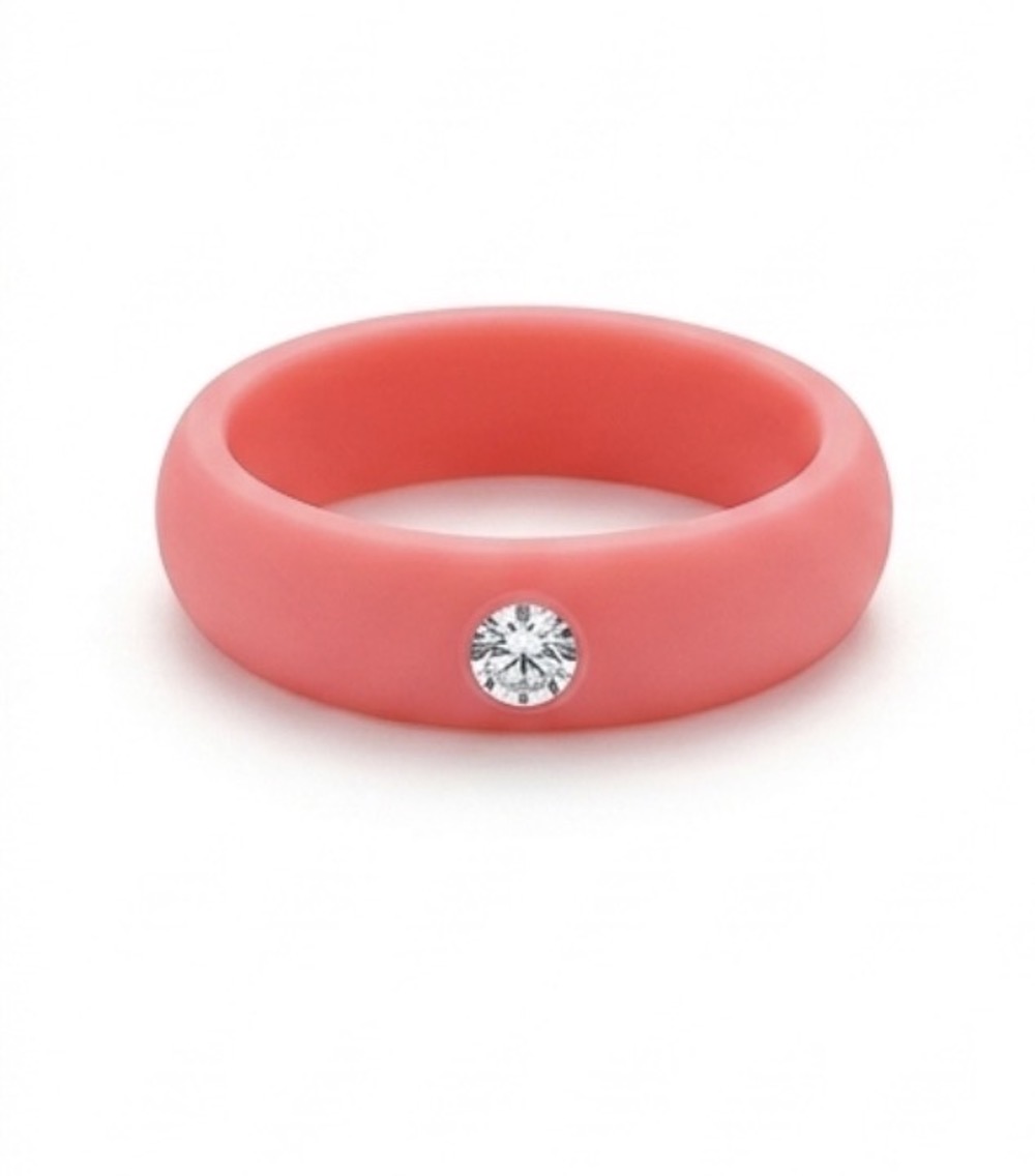 Sunny silicone ring Peach color